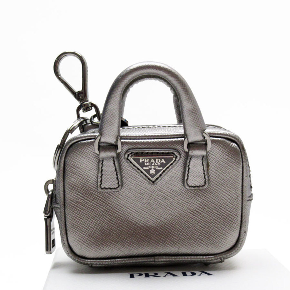 Prada Bag Motif Charm Silver